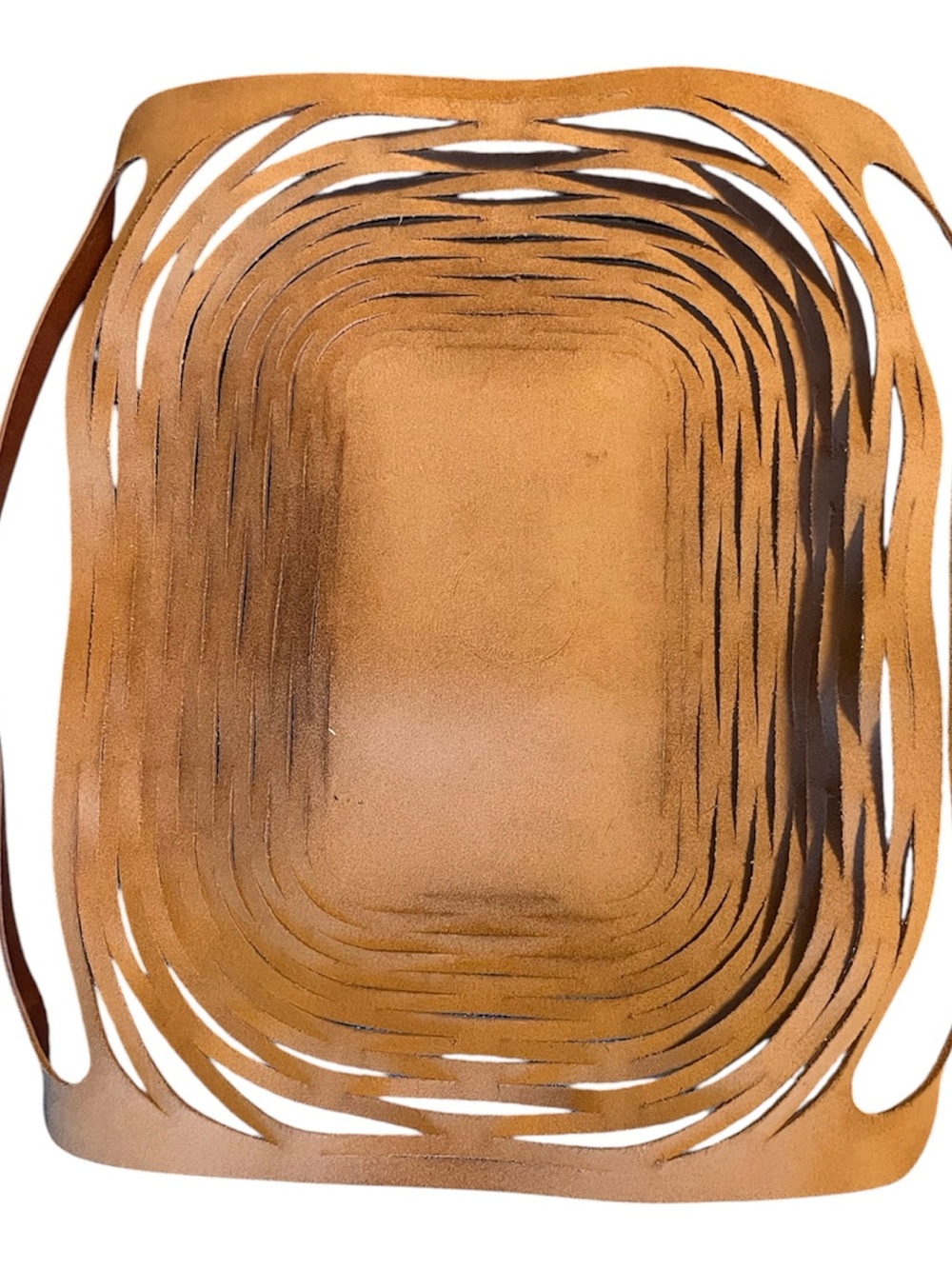 Genuine Leather Tan Laser-CutTote Bag - Picture 7 of 8